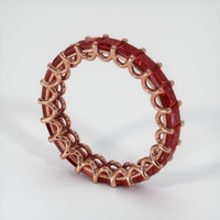 14K Rose Gold Ruby Wedding Band Image