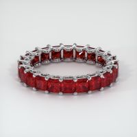14K White Gold Ruby Eternity Wedding Band Video