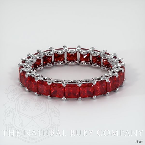 14K White Gold Ruby Eternity Wedding Band