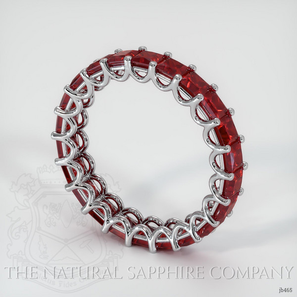 14K White Gold Ruby Eternity Wedding Band