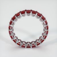 14K White Gold Ruby Eternity Wedding Band Image