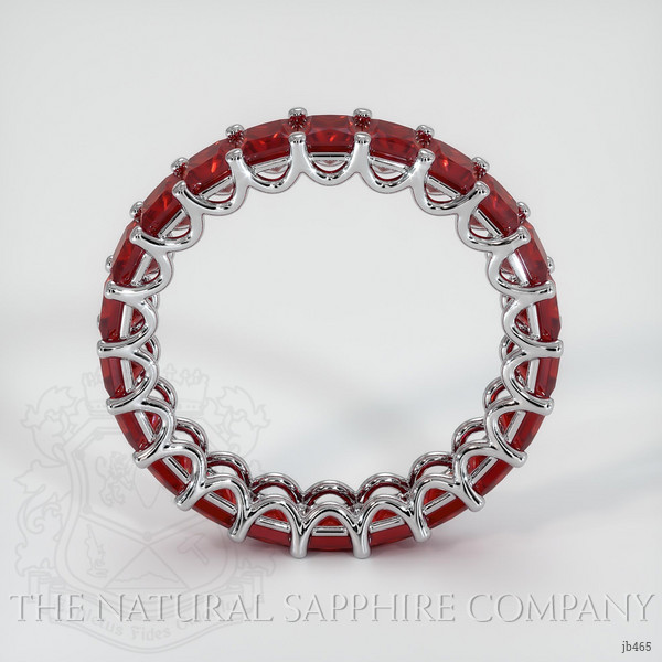 14K White Gold Ruby Eternity Wedding Band