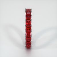14K White Gold Ruby Eternity Wedding Band Image