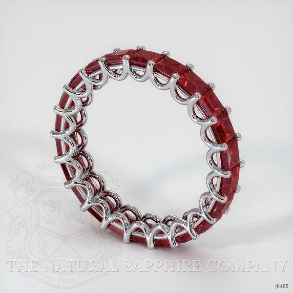 18K White Gold Ruby Eternity Wedding Band