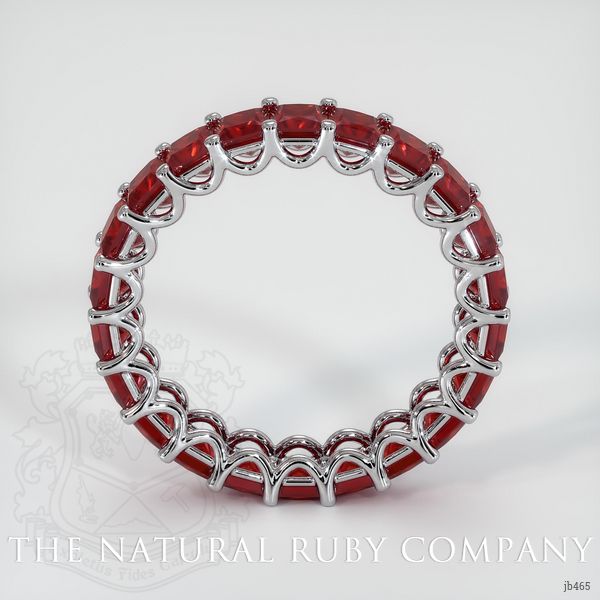 18K White Gold Ruby Eternity Wedding Band