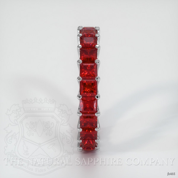 18K White Gold Ruby Eternity Wedding Band