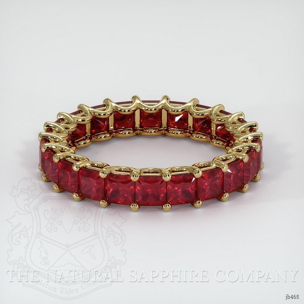 14K Yellow Gold Ruby Eternity Wedding Band