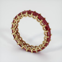 14K Yellow Gold Ruby Eternity Wedding Band Image