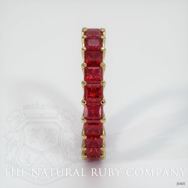 14K Yellow Gold Ruby Eternity Wedding Band