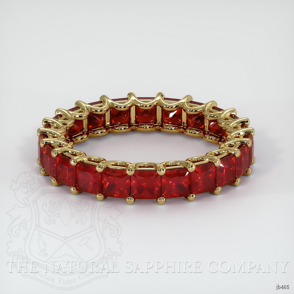 18K Yellow Gold Ruby Eternity Wedding Band