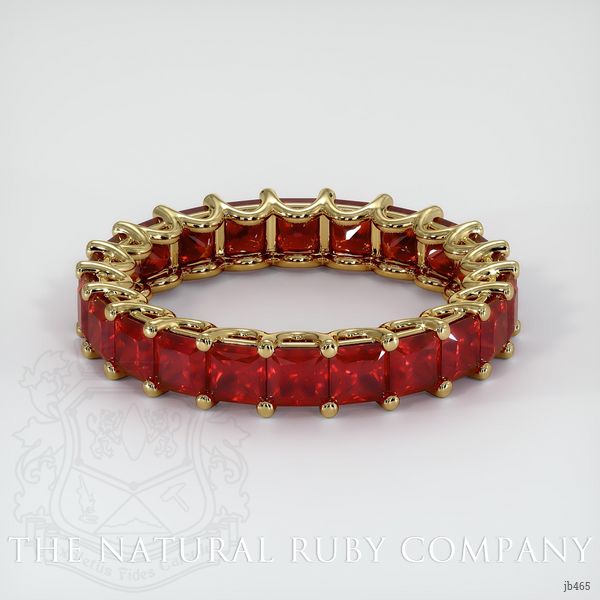 18K Yellow Gold Ruby Eternity Wedding Band