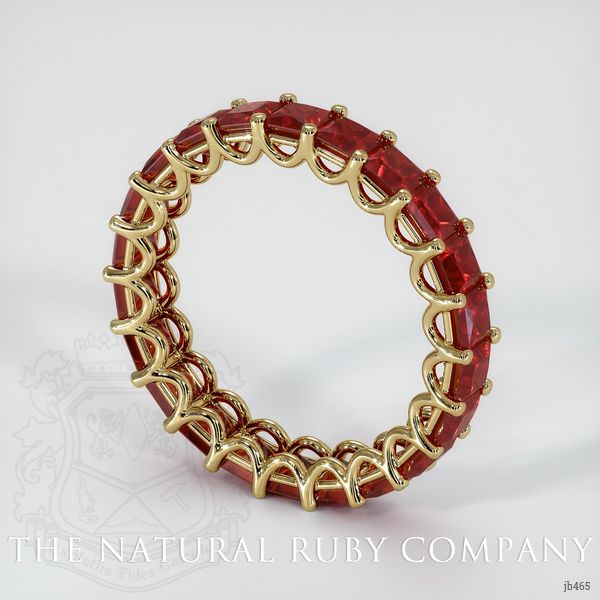 18K Yellow Gold Ruby Eternity Wedding Band
