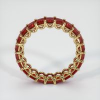 18K Yellow Gold Ruby Eternity Wedding Band Image
