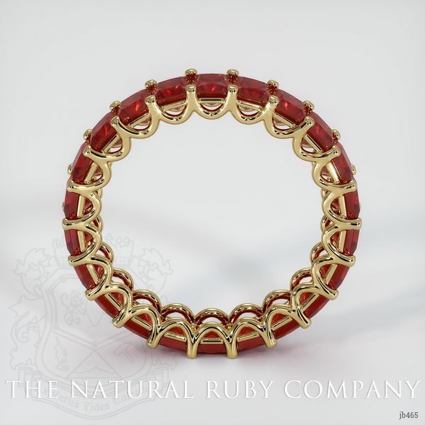 18K Yellow Gold Ruby Eternity Wedding Band