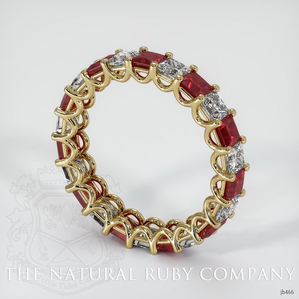 14K Yellow Gold Ruby and Diamond Eternity Wedding Band