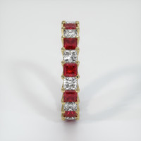 14K Yellow Gold Ruby and Diamond Eternity Wedding Band Image