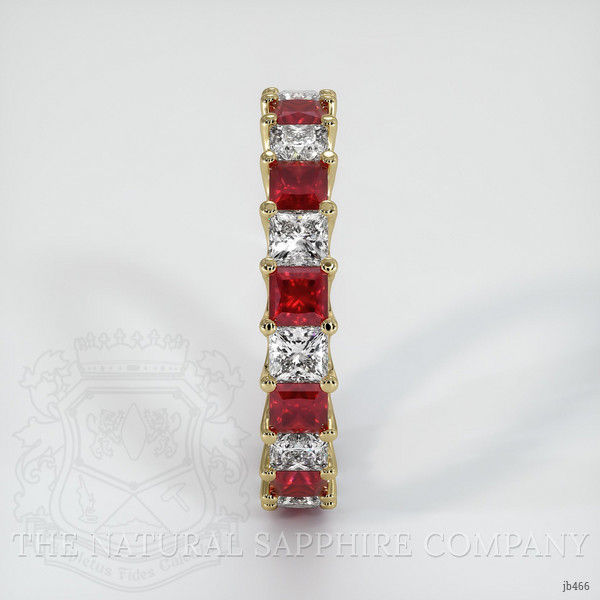 14K Yellow Gold Ruby and Diamond Eternity Wedding Band