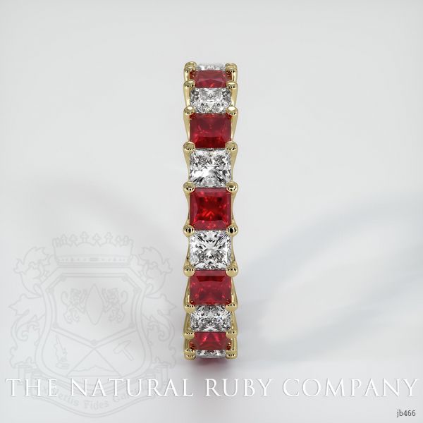 14K Yellow Gold Ruby and Diamond Eternity Wedding Band