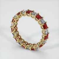 18K Yellow Gold Ruby and Diamond Eternity Wedding Band Image