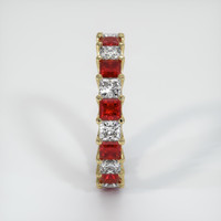 18K Yellow Gold Ruby and Diamond Eternity Wedding Band Image