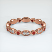 14K Rose Gold Eternity Wedding Band Video