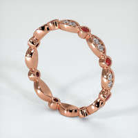 14K Rose Gold Eternity Wedding Band Image