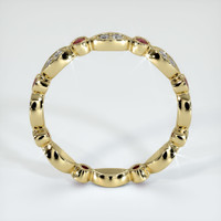 14K Yellow Gold Ruby and Diamond Eternity Wedding Band Image