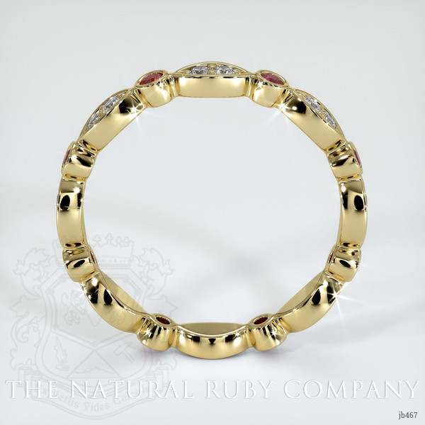 14K Yellow Gold Ruby and Diamond Eternity Wedding Band