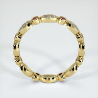 18K Yellow Gold Ruby and Diamond Eternity Wedding Band Image