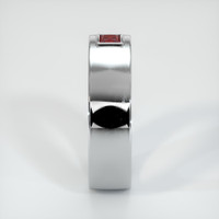 Platinum 950 Ruby Men's Wedding Band Image
