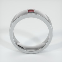 18K White Gold Ruby Men's Wedding Band Image