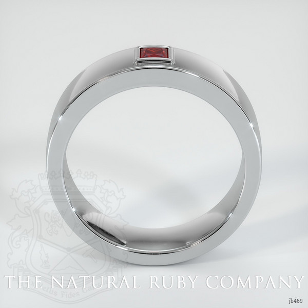 18K White Gold Ruby Men's Wedding Band
