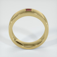 14K Yellow Gold Ruby Men's Wedding Band Image