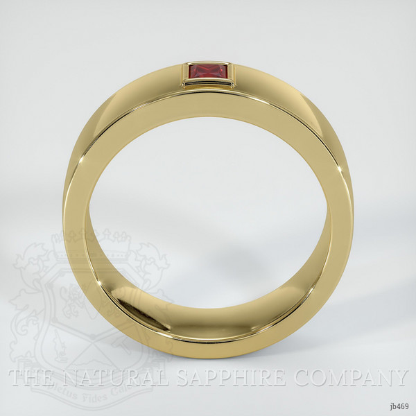 14K Yellow Gold Ruby Men's Wedding Band