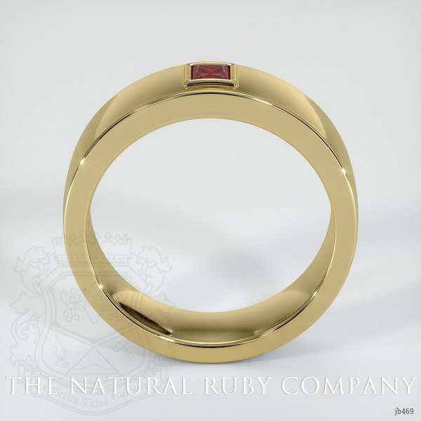 14K Yellow Gold Ruby Men's Wedding Band
