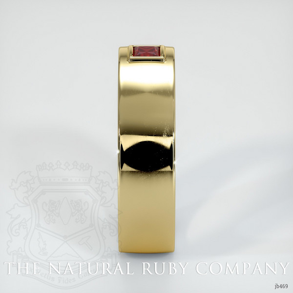 14K Yellow Gold Ruby Men's Wedding Band