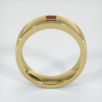 18K Yellow Gold Ruby Men's Wedding Band Image