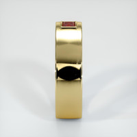 18K Yellow Gold Ruby Men's Wedding Band Image