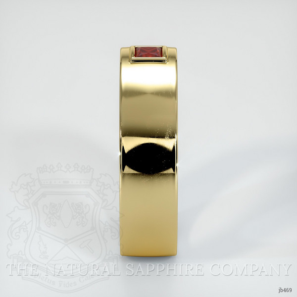 18K Yellow Gold Ruby Men's Wedding Band