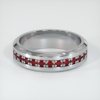 Platinum 950 Ruby Men's Wedding Band Video