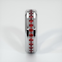 Platinum 950 Ruby Men's Wedding Band Image