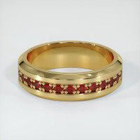 14K Yellow Gold Ruby Men's Wedding Band Video