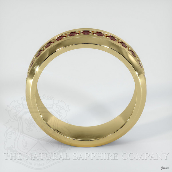 14K Yellow Gold Ruby Men's Wedding Band
