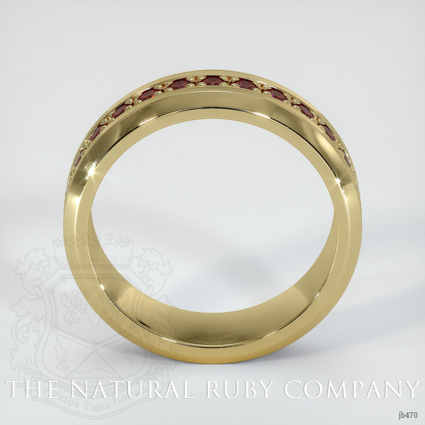 14K Yellow Gold Ruby Men's Wedding Band