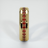 14K Yellow Gold Ruby Men's Wedding Band Image