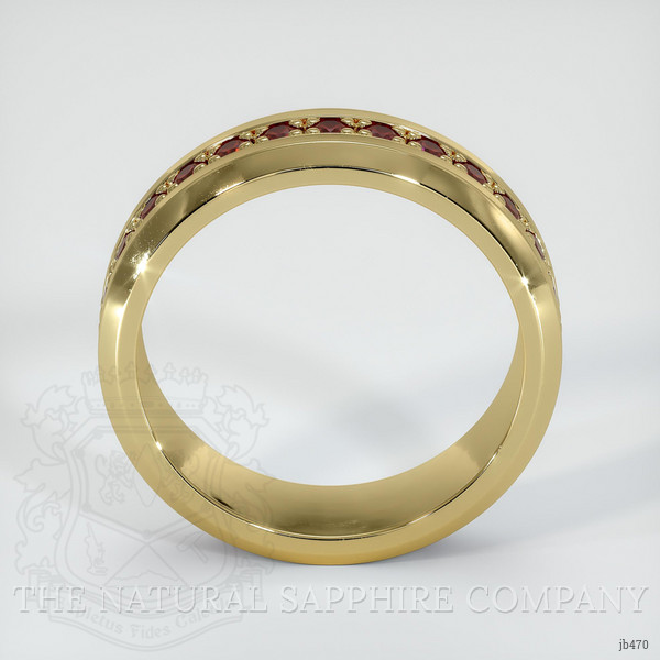 18K Yellow Gold Ruby Men's Wedding Band