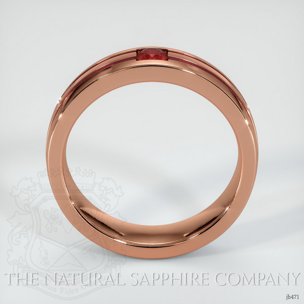 14K Rose Gold Ruby Men's Wedding Band