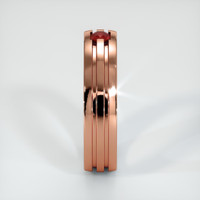 14K Rose Gold Ruby Men's Wedding Band Image