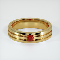 14K Yellow Gold Ruby Men's Wedding Band Video