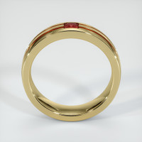 14K Yellow Gold Ruby Men's Wedding Band Image